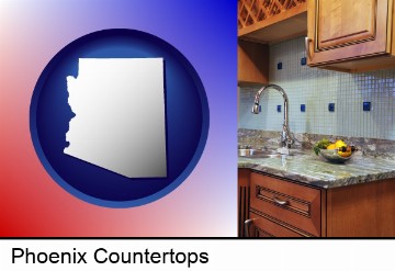 a granite countertop in Phoenix, AZ