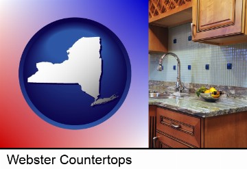 a granite countertop in Webster, NY